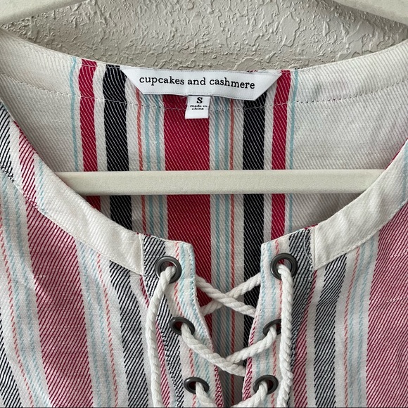 Cupcakes and Cashmere women’s linen blend sleeveless shift dress, S, white - Picture 3 of 6